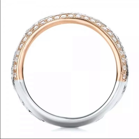 New Two Tone 925 Silver Sapphire Ring - Picture 6 of 7